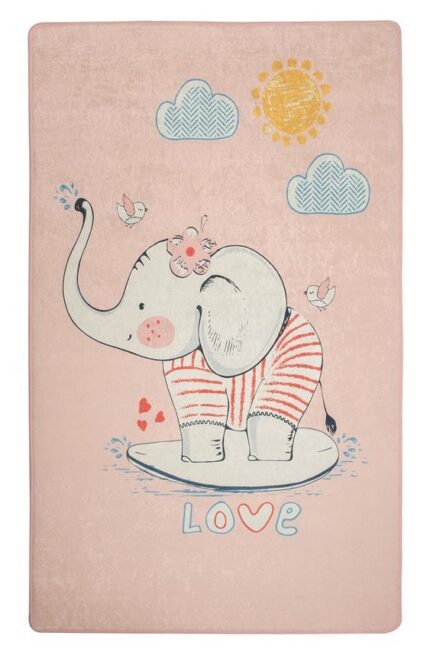 Covor antiderapant pentru copii Lovely Pink 150x200 cm