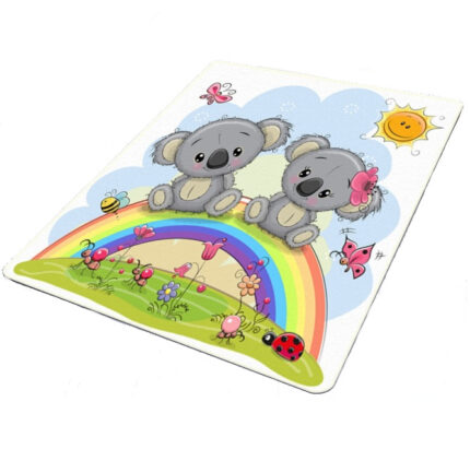 Covor antiderapant pentru copii Rainbow Elephants 150x200 cm