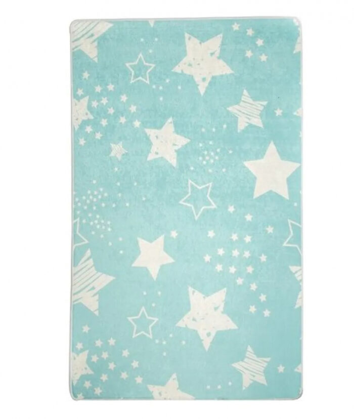 Covor antiderapant pentru copii Stars Blue 150x200 cm