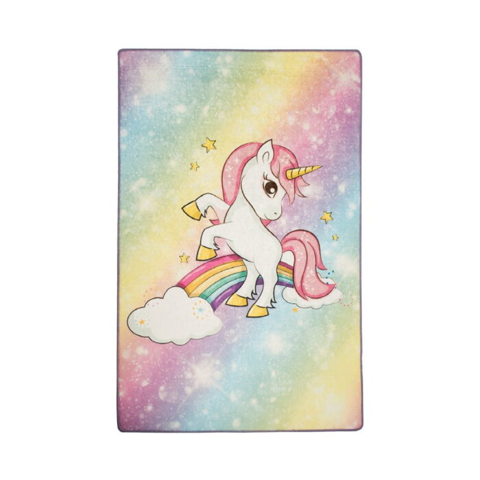 Covor antiderapant pentru copii Unicorns 100x150 cm