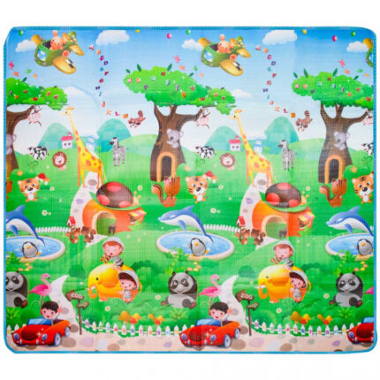 Covor educational din spuma pliabil cu doua fete 190 x 170cm Zoo Marine