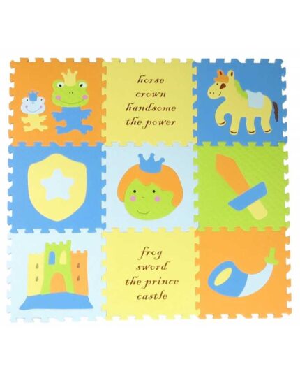 Covoras Puzzle Babygreat Printul din taramul fermecat 92x92 cm 13mm GB-MP129