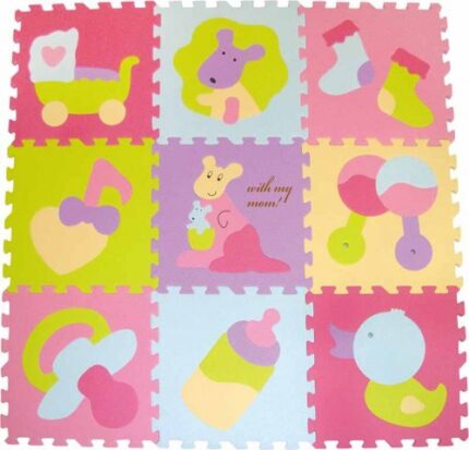 Covoras Puzzle Micul Cangur 92x92 cm Babygreat