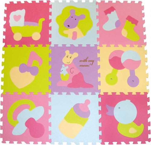 Covoras Puzzle Micul Cangur 92x92 cm Babygreat