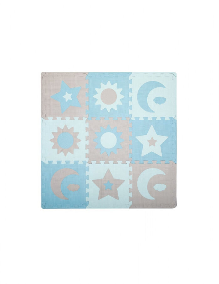 Covoras de joaca puzzle Momi Nebe 93 x 93 cm Blue