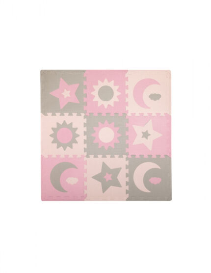 Covoras de joaca puzzle Momi Nebe 93 x 93 cm Pink