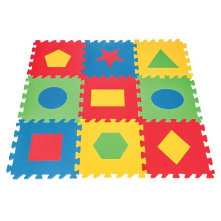 Covoras puzzle din spuma Forme geometrice 9 piese