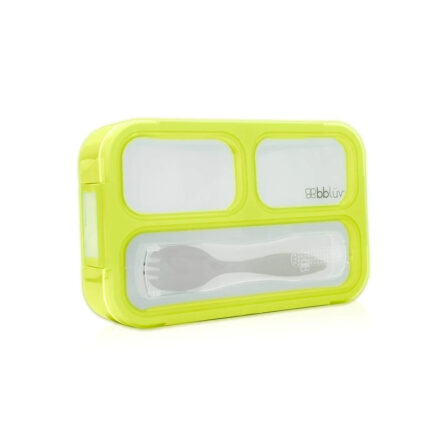 Cutie pentru pranz Bbluv Bento cu furculita Lime