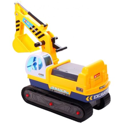 Excavator cu Senile Cupa mobila si Casca Yellow