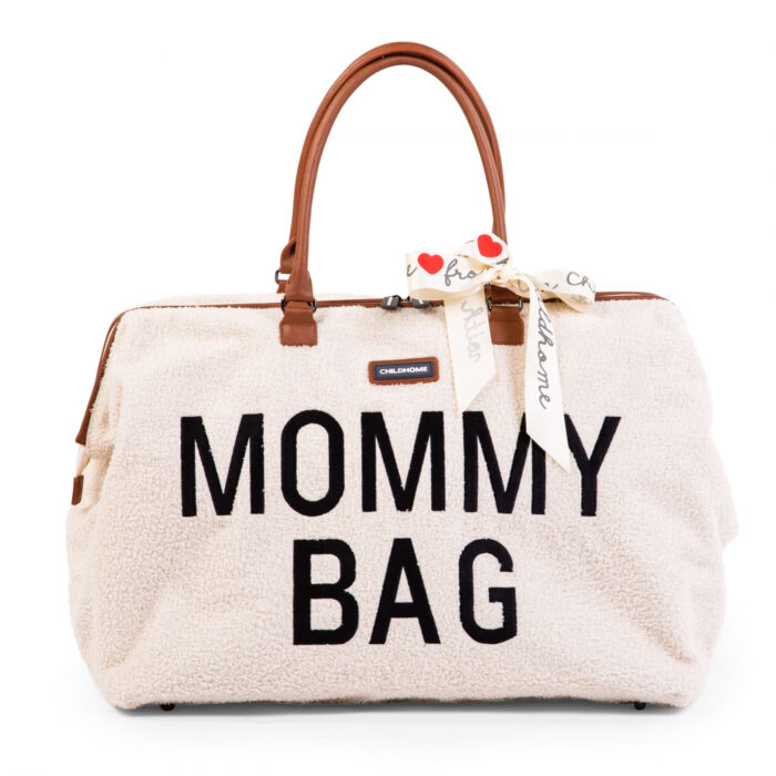 Geanta de infasat Mommy Bag teddy ecru Childhome