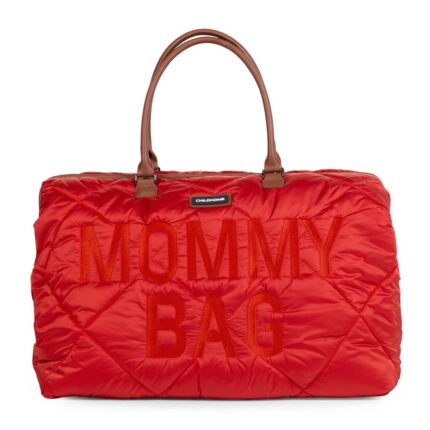 Geanta de infasat matlasata Childhome Mommy Bag rosu