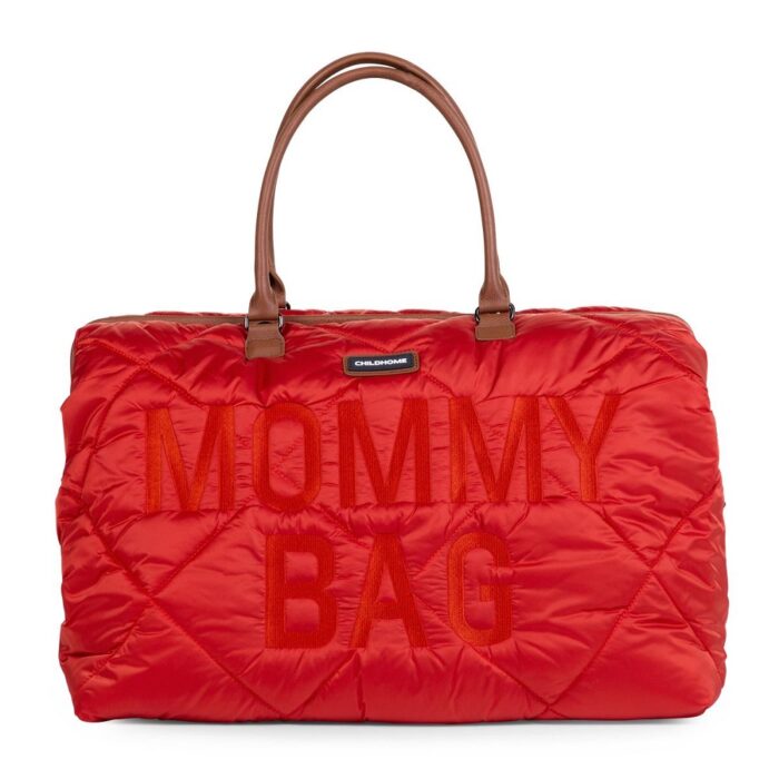 Geanta de infasat matlasata Childhome Mommy Bag rosu