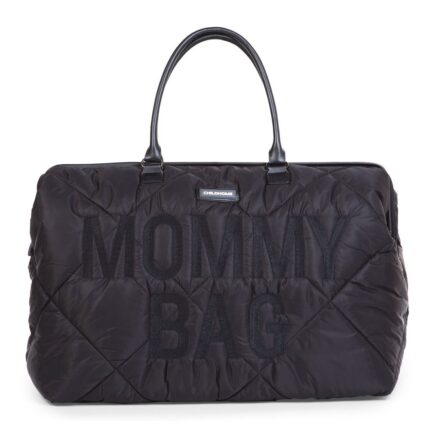 Geanta de infasat matlasata Mommy Bag negru Childhome