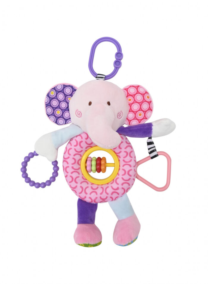 Jucarie de plus 24 cm de activitate 0 luni+ elefant