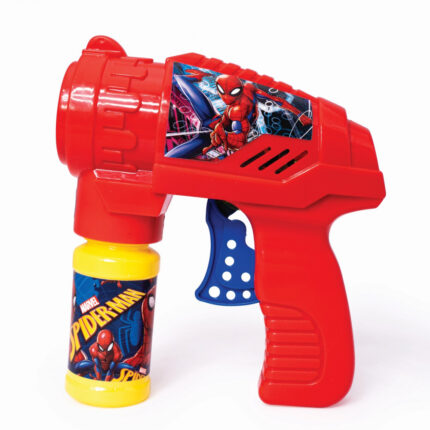 Jucarie pistol de facut baloane Spiderman rosu