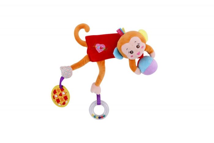 Jucarie zornaitoare din plus Hug me Monkey 33 cm