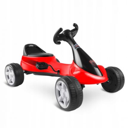 Kart cu pedale si roti din plastic dur Gokart RK-595 Rosu