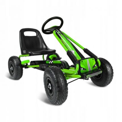 Kart cu pedale si roti gonflabile Gokart rk 594 Ricokids verde