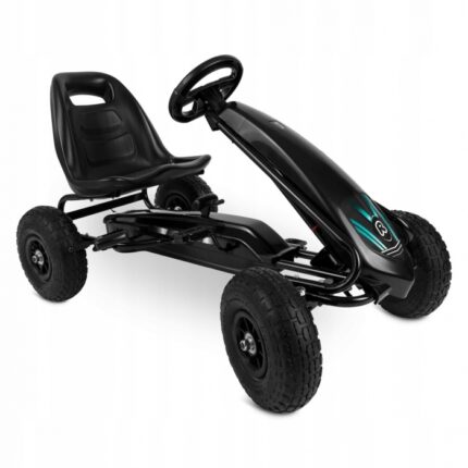 Kart cu pedale si roti gonflabile gokart rk 590 Ricokids negru