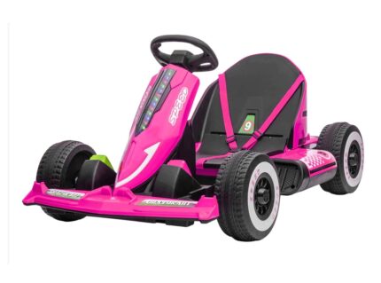 Kart electric 12V cu telecomanda si scaun din piele Nichiduta Speed Fucsia