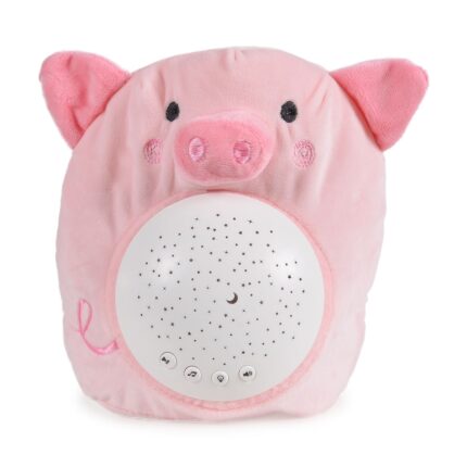 Lampa de veghe din plus cu sunete si proiectii Moni Starry Sky Piggy Pink