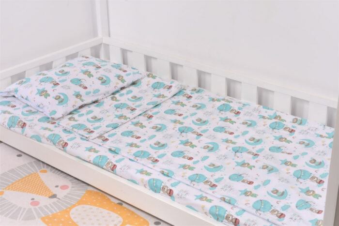 Lenjerie 3 piese model Ursuleti pentru pat 90x200 cm