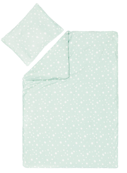 Lenjerie de pat din Jerse 2 piese Star mint Fillikid