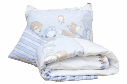 Lenjerie pat copii Odette Blue KidsDecor din bumbac 100x15040x60 cm