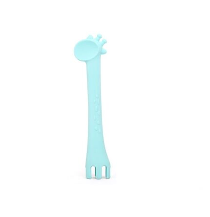 Lingurita din silicon 2 in 1 Giraffe Mint