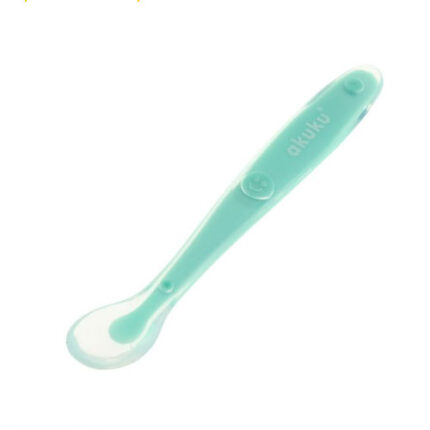 Lingurita din silicon pentru bebelusi Akuku Soft Spoon Mint