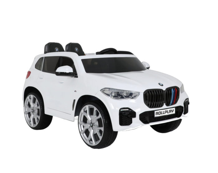 Masina electrica copii BMW X5 Versiune M 12V cu telecomanda alb