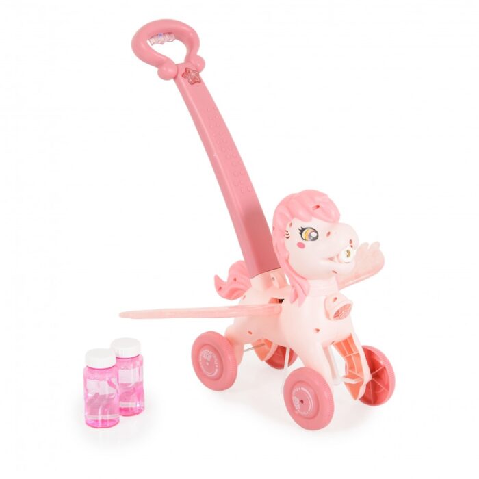 Masina electrica de facut baloane cu maner Moni Pony Pink Wings