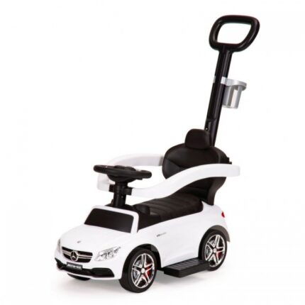 Masinuta de impins cu maner Ecotoys Mercedes 639 Alb