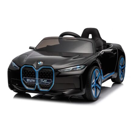 Masinuta electrica 12V cu scaun piele si roti EVA BMW I4 Black