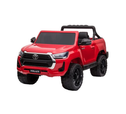 Masinuta electrica 12V cu scaun piele si roti EVA Toyota Hilux Red