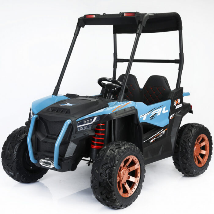 Masinuta electrica 4X4 cu 2 locuri telecomanda si aplicatie telefon Nichiduta Tal UTV 12V Blue