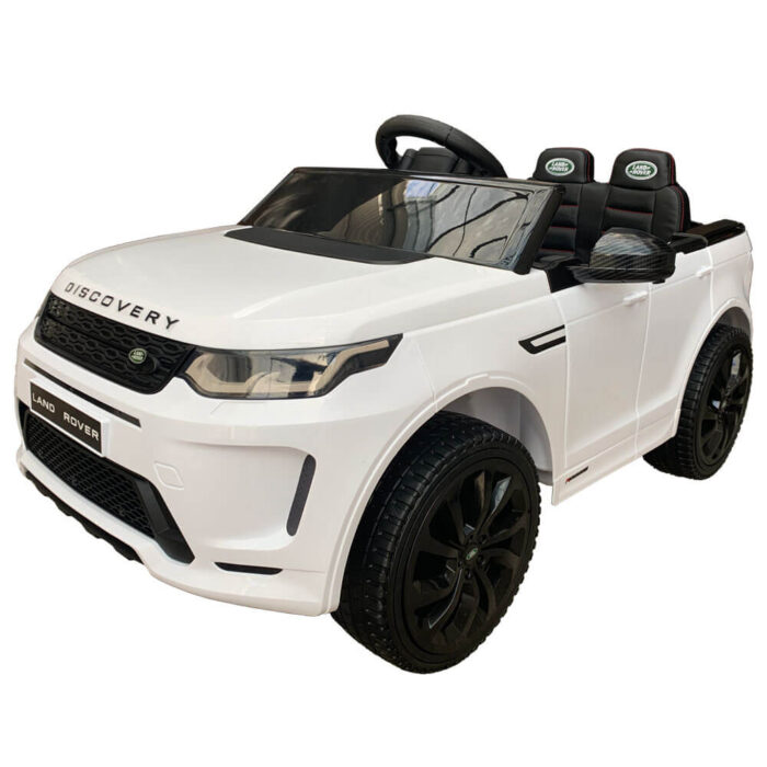 Masinuta electrica cu scaun de piele Land Rover Discovery BBH-023 alb