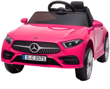 Masinuta electrica cu scaun piele si roti eva Mercedes Benz CLS350 Pink