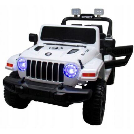 Masinuta electrica cu telecomanda si functie de balansare Jeep X10 TS-159 R-Sport alb