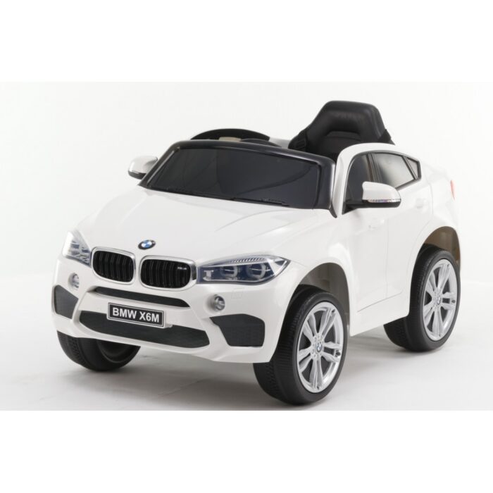 Masinuta electrica cu telecomanda si roti din cauciuc BMW X6M White