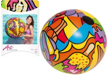 Minge gonflabila de plaja si piscina multicolora 91 cm Bestway 31044