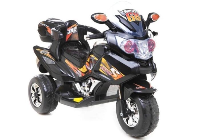 Motocicleta electrica sport pentru copii PB378 LeanToys 5719 negru-portocaliu