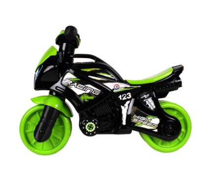 Motocicleta pentru curse Ride On TechnoK Racing cu sunete si lumini VerdeNegru