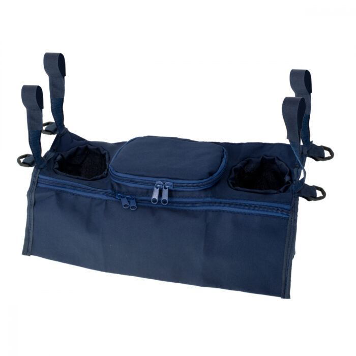 Organizator universal pentru carucior cu 4 buzunare Bleumarin 36x12x13 cm