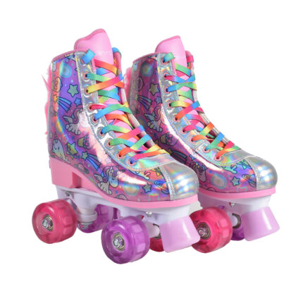 Patine cu rotile si lumini Byox pentru fetite Unicorn M 35-38