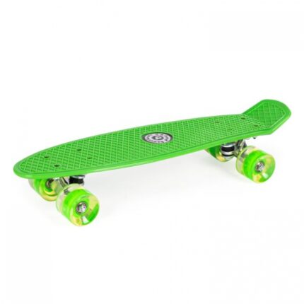 Penny board pentru copii cu lumini led verde