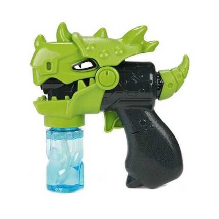 Pistol de facut baloane de sapun cu sunte si lumini Toi-Toys Dino Jurassic revival NegruVerde