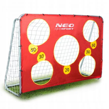 Poarta mare pentru fotbal Neo-Sport cu covoras numerotat 215x76x153 cm