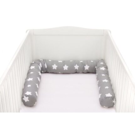 Protectie laterale Fillikid pentru pat lemn 190 cm Star grey