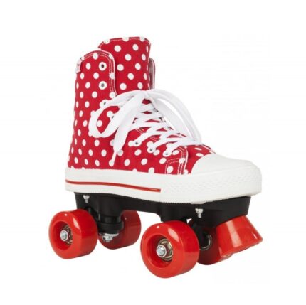 Role Rookie Canvas High Polka Dots rosu cu alb 35